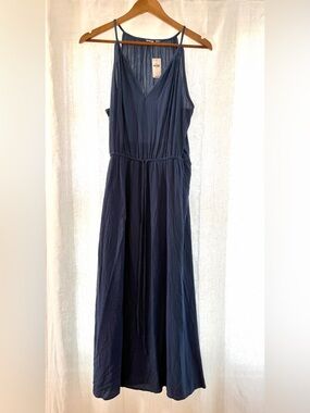 GAP Navy V-Neck Dress with Tie Waist